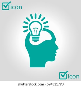 Creative ideas light bulb concept. Ideas icon.