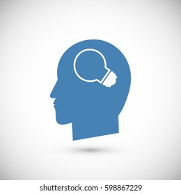 Creative ideas light bulb concept icon, vector best flat icon, EPS