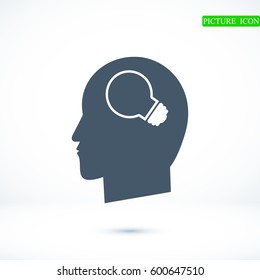 Creative ideas light bulb concept icon, vector best flat icon, EPS