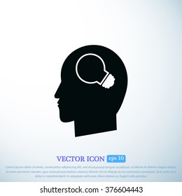 Creative ideas light bulb icon