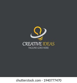 Creative ideas logo design concept. Vector illustration