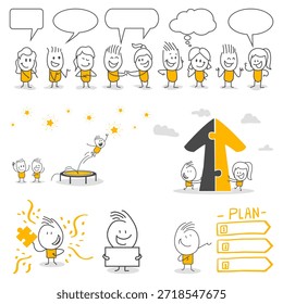 Creative ideas merging toward a common goal and solution oriented approaches developed for corporate success.