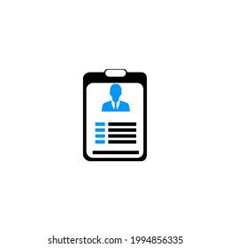Creative identification document ID card icon