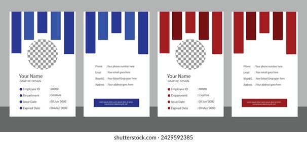 creative identity cards, simple id cards design, , blue id cards, wine red id cards, business id card, vector template, vector design,