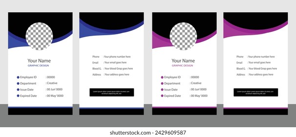 diseño de identidad creativa, identidad de negocios, diseño de tarjeta de identificación simple, diseño de tarjeta de identificación única, fondo blanco, plantilla de vector, diseño de vector,