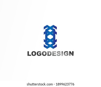 Logo de identidad creativa y diseño de forma de icono geométrico