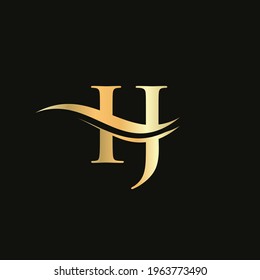 Creative IJ letter with luxury concept. Modern IJ Logo Design for business and company identity
