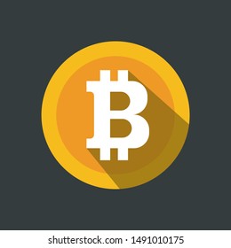 Creative illustration of 3d golden bitcoin coin isolated on background. Art design digital currency, cryptocurrency. Stock market electronic money. Blockchain, ico, fintech net banking element