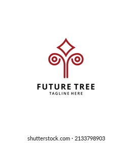 Creative illustration abstract Tree nature logo, sign vector logo template