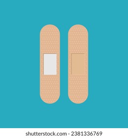 Creative illustration of adhesive bandage, elastic medical plasters, elastic medical patch design. Abstract concept drawing different shape element.