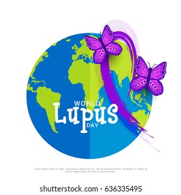 Creative Illustration Background Of World Lupus Day.