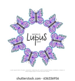 Creative Illustration Background Of World Lupus Day.