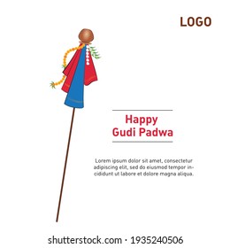 Creative illustration Banner Or Poster of Occasion Gudi Padwa Celebration (Lunar New Year) Background.