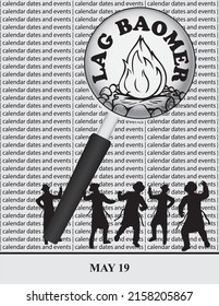 Kreative Illustration für Termine und Veranstaltungen im Mai - Lag BaOmer