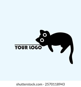 Creative illustration of cat logo
