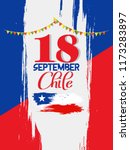 creative Illustration of Chile Independence day celebration design background
