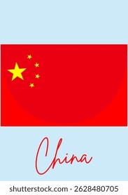 Ilustración creativa de la bandera de China