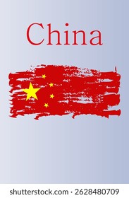 Creative illustration of China flag