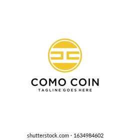 Creative illustration coin abstract design Icons Vector Silhouette template