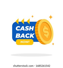 Creative Illustration Coin Cashback. Illustration vector suitable for flyer, poster and banner.