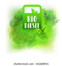 Creative illustration concept of bio diesel.
