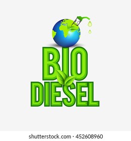 Creative illustration concept of bio diesel.