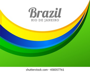 Creative illustration concept of brazil summer game background.