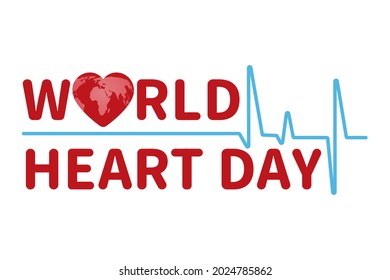 Creative illustration of the concept of the World Heart Day. A poster or banner of the World Heart Day.