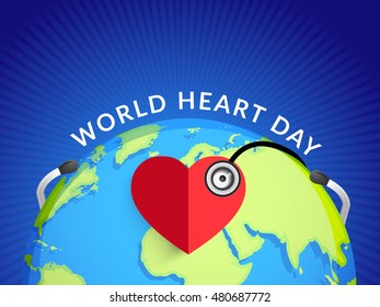 Creative illustration concept of world heart day,banner or poster.