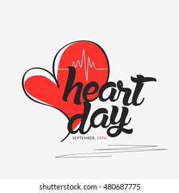 Creative illustration concept of world heart day,banner or poster.