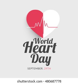 Creative illustration concept of world heart day,banner or poster.