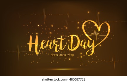 Creative illustration concept of world heart day,banner or poster.