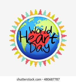 Creative illustration concept of world heart day,banner or poster.