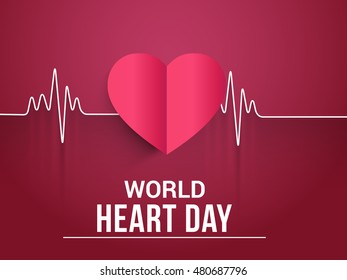 Creative illustration concept of world heart day,banner or poster.