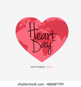 Creative illustration concept of world heart day,banner or poster.