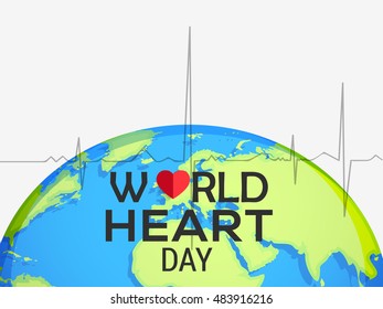 Creative illustration concept of world heart day,banner or poster.
