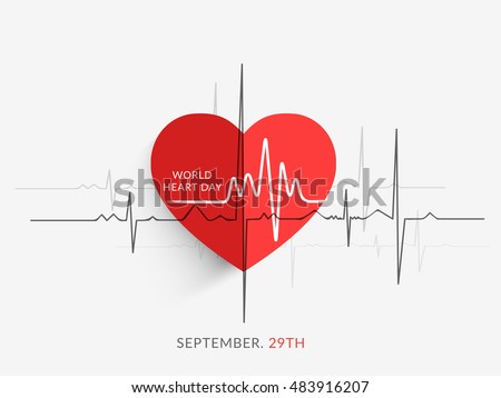 Creative illustration concept of world heart day,banner or poster.