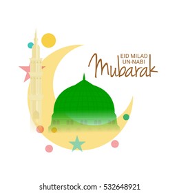 Creative illustration of Eid Milad Un-Nabi.