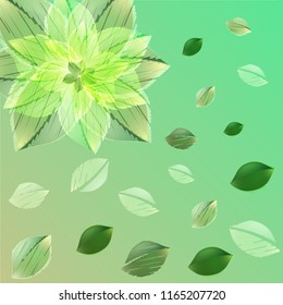 Creative illustration with falling leaves