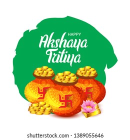 Creative Illustration For Festival Of Akshaya Tritiya Celebration Background. 