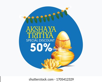 Creative Illustration For Festival Of Akshaya Tritiya Celebration, gold festival