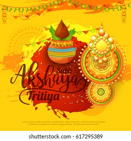 Creative Illustration For Festival Of Akshaya Tritiya Celebration Background.