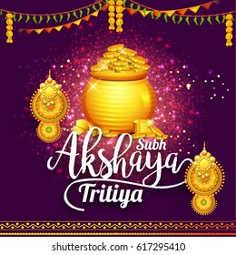 Creative Illustration For Festival Of Akshaya Tritiya Celebration Background.