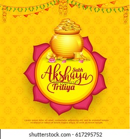 Creative Illustration For Festival Of Akshaya Tritiya Celebration Background.