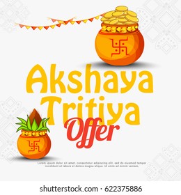 Creative Illustration For Festival Of Akshaya Tritiya Celebration Background.
