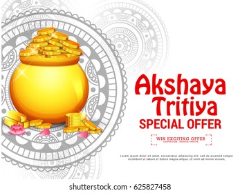 Creative Illustration For Festival Of Akshaya Tritiya Celebration Background.