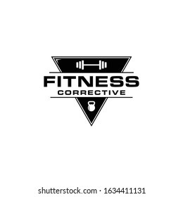 Creative illustration fitness sport emblem sign Concept logo design template 