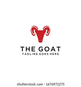 Creative illustration goat logo icon design vector template.