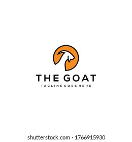 Creative illustration goat logo icon design vector template.