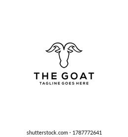 Creative illustration goat logo icon design vector template